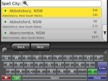 Garmin Mobile PC integrated on screen keyboard